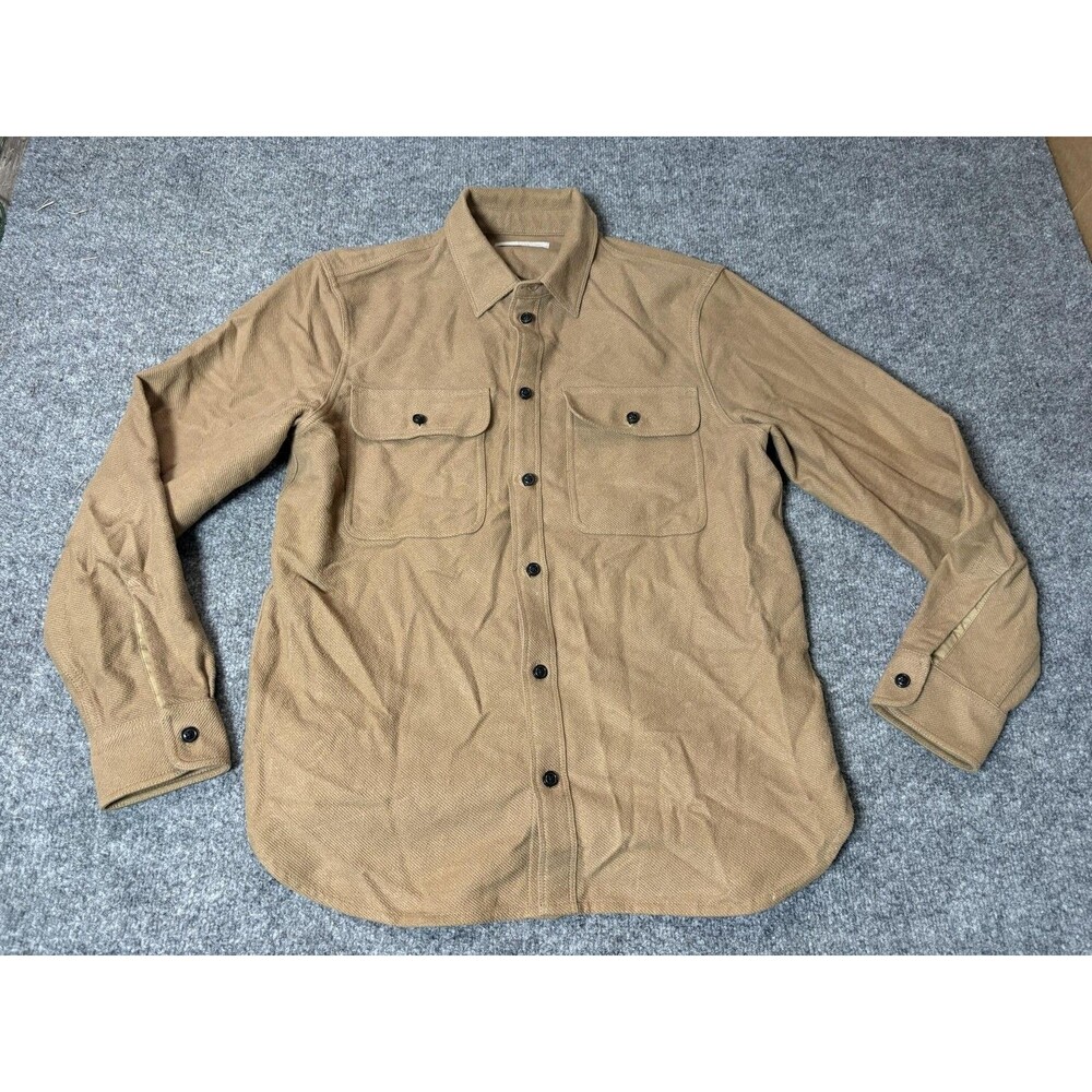 Everlane Shirt Mens M Brown Long Sleeve Twill Button-Up Relaxed Fit Casual